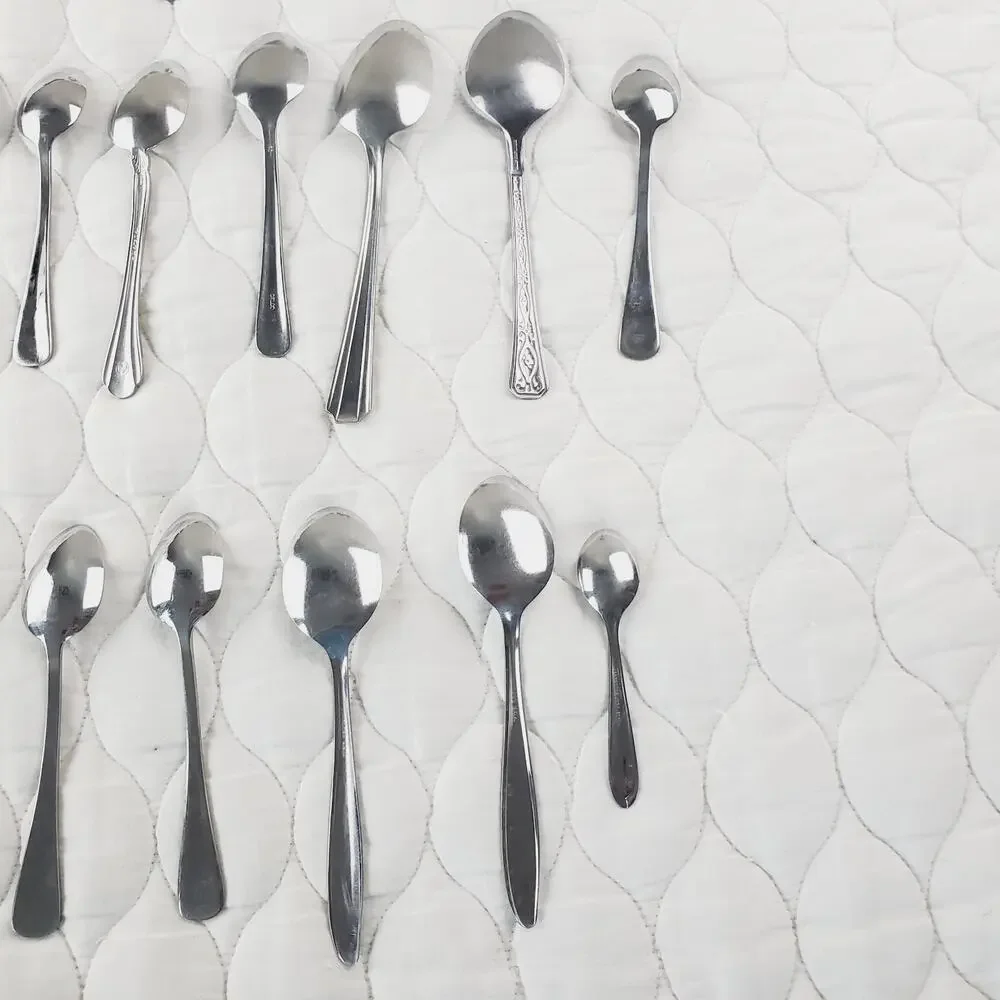 Lot of Silverware 40PCS Knife Spoon Fork Stainless Steel Kitchenware Many Brands